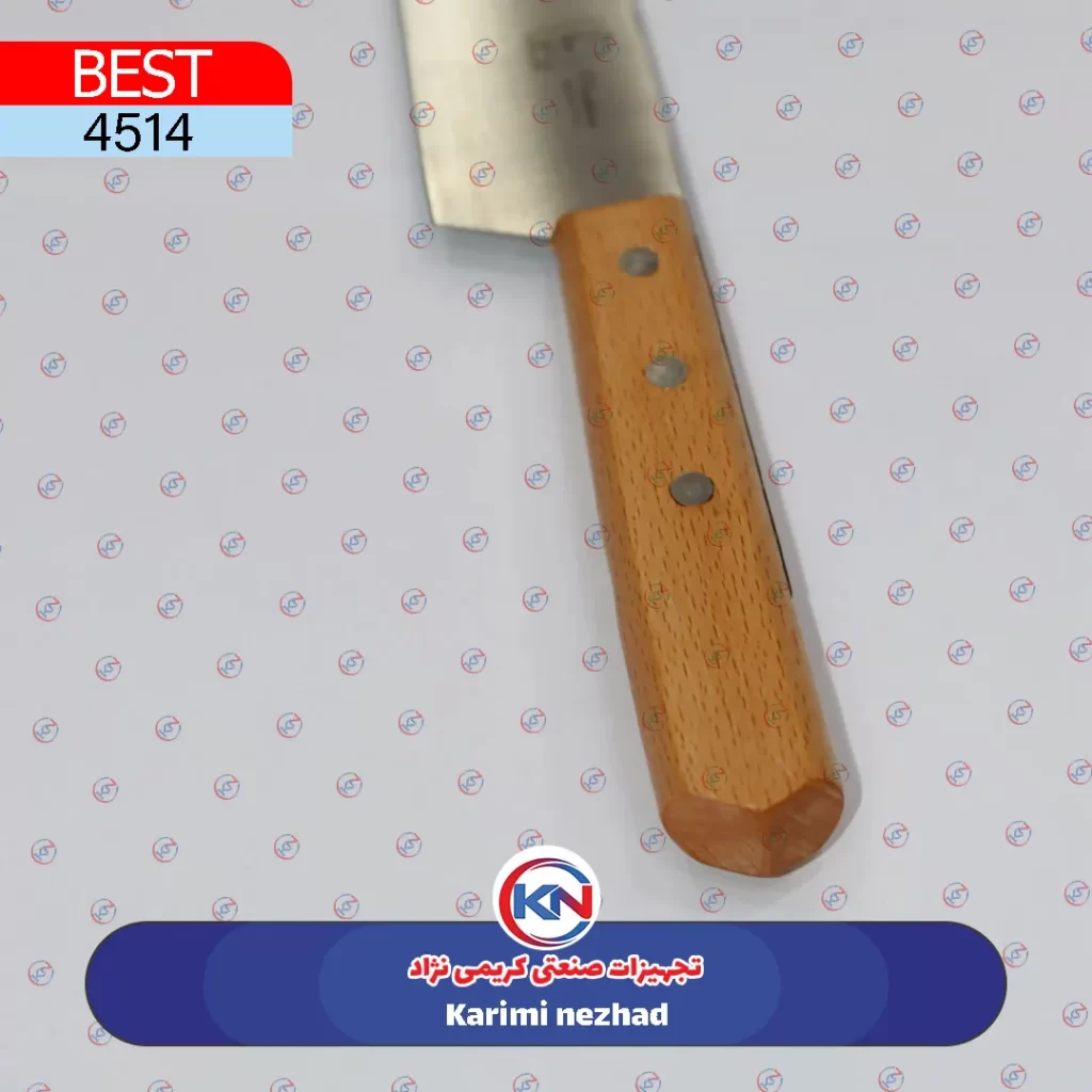 چاقو راسته دسته چوبي نمره 4 حيدري