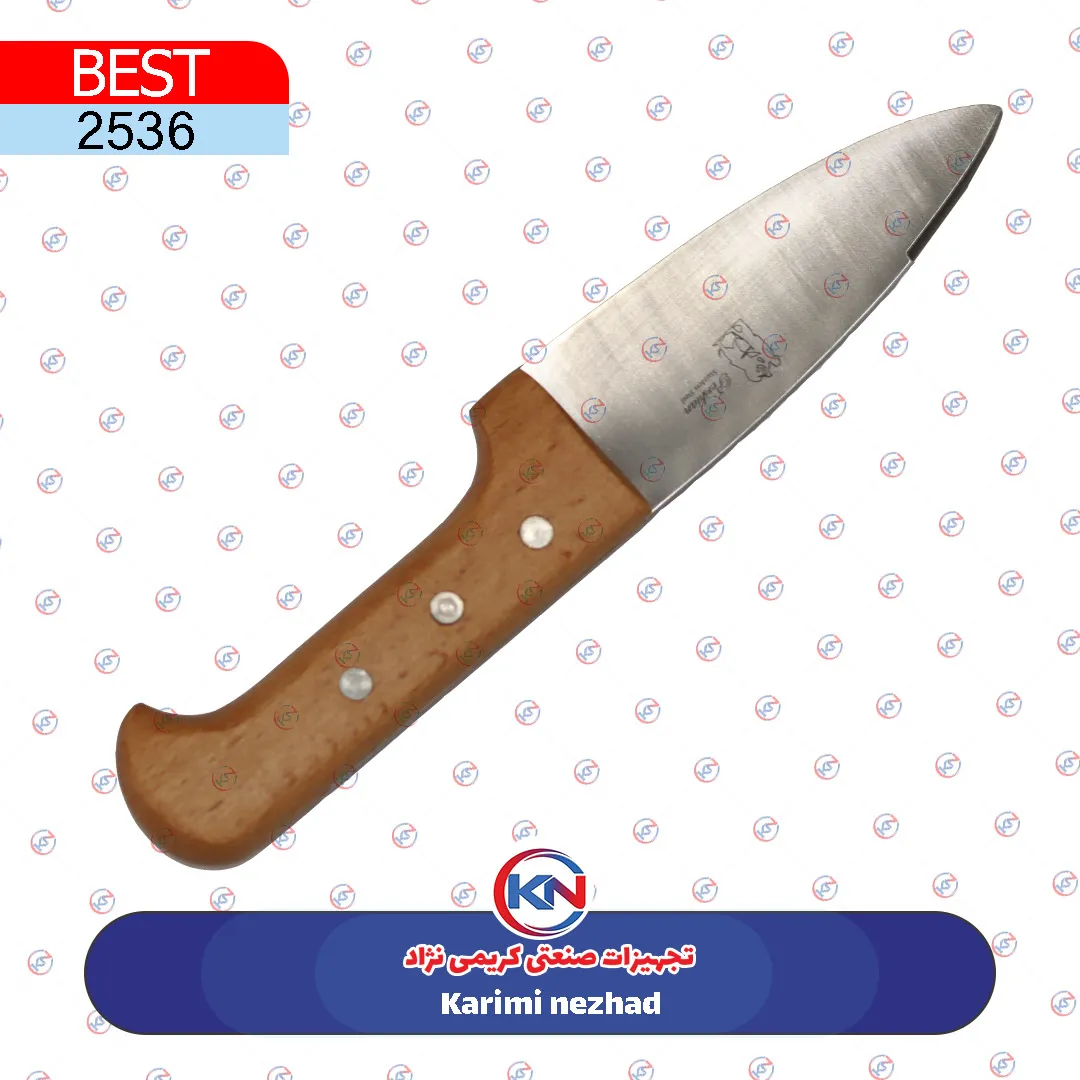 Knife-2.webp چاقو سلاخی دسته چوبی بست نمره 1 - Image 1